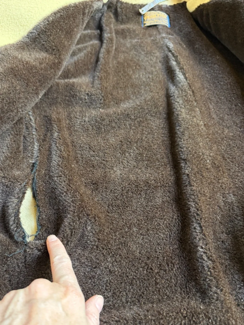 Men’s 1970s Pendleton Virgin Wool Car Coat Camel Tan